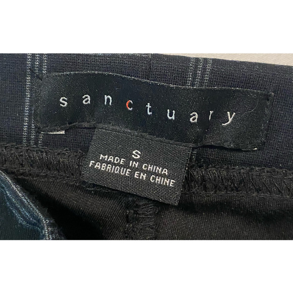 Sanctuary Dark Blue Window Pane Plaid Leggings Size Small - Picture 3 of 4